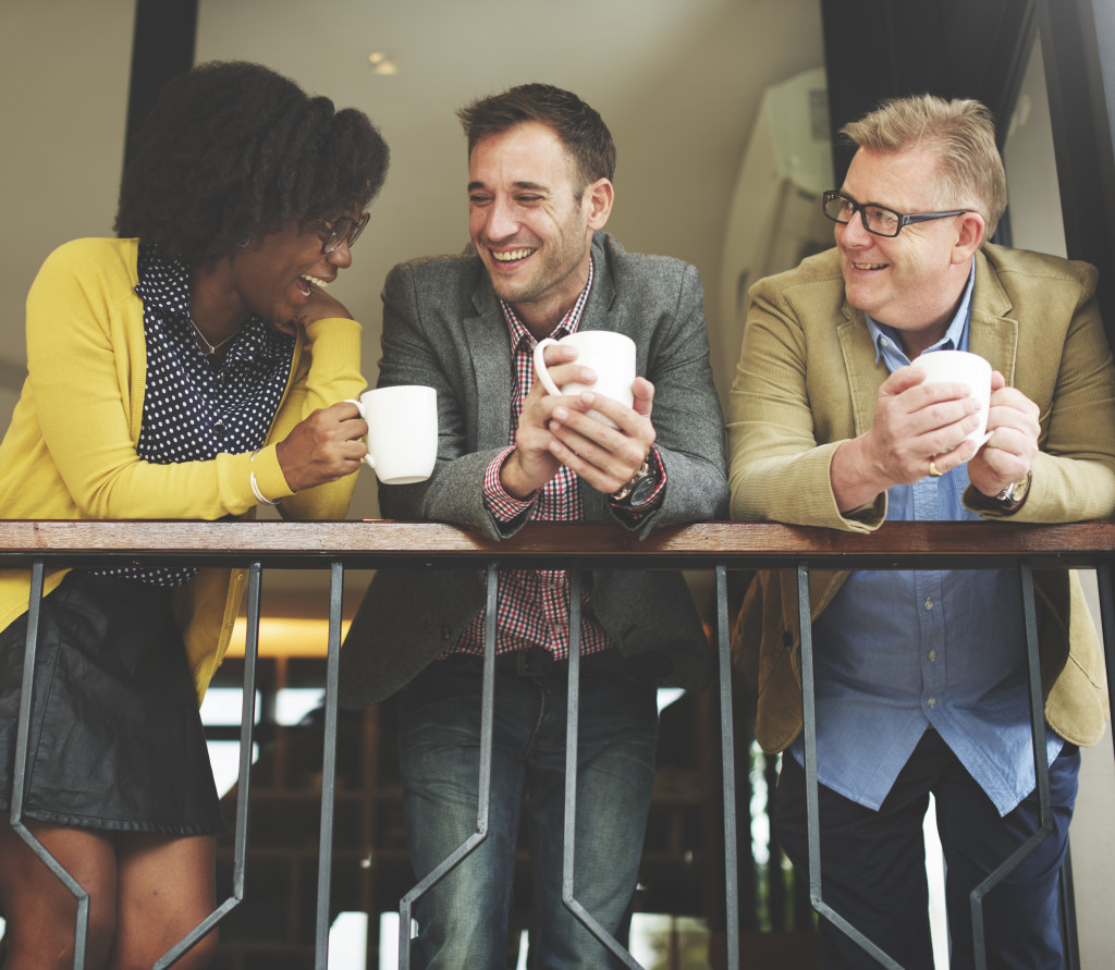 employees having coffee