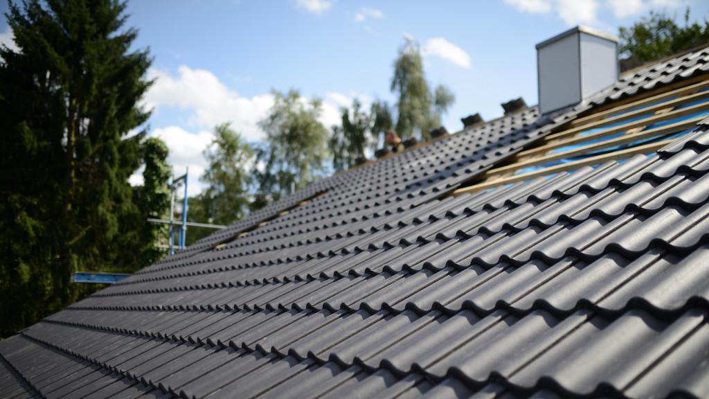 The roofing of a house