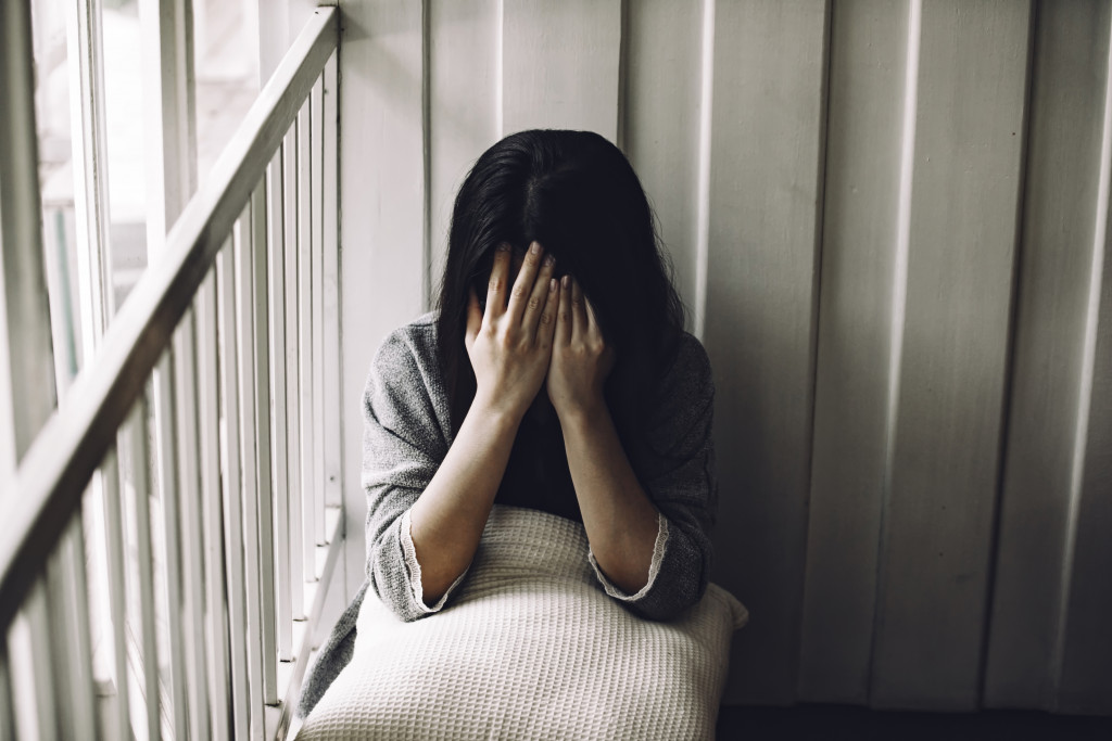 A woman experiencing a depressive episode