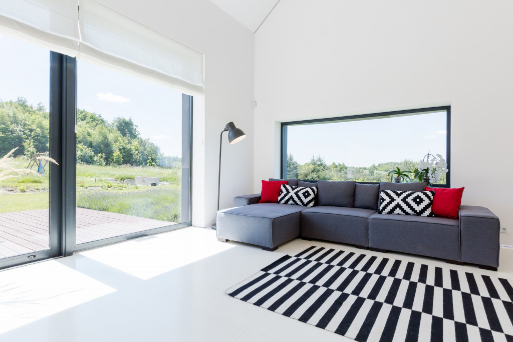 living room with bright windows